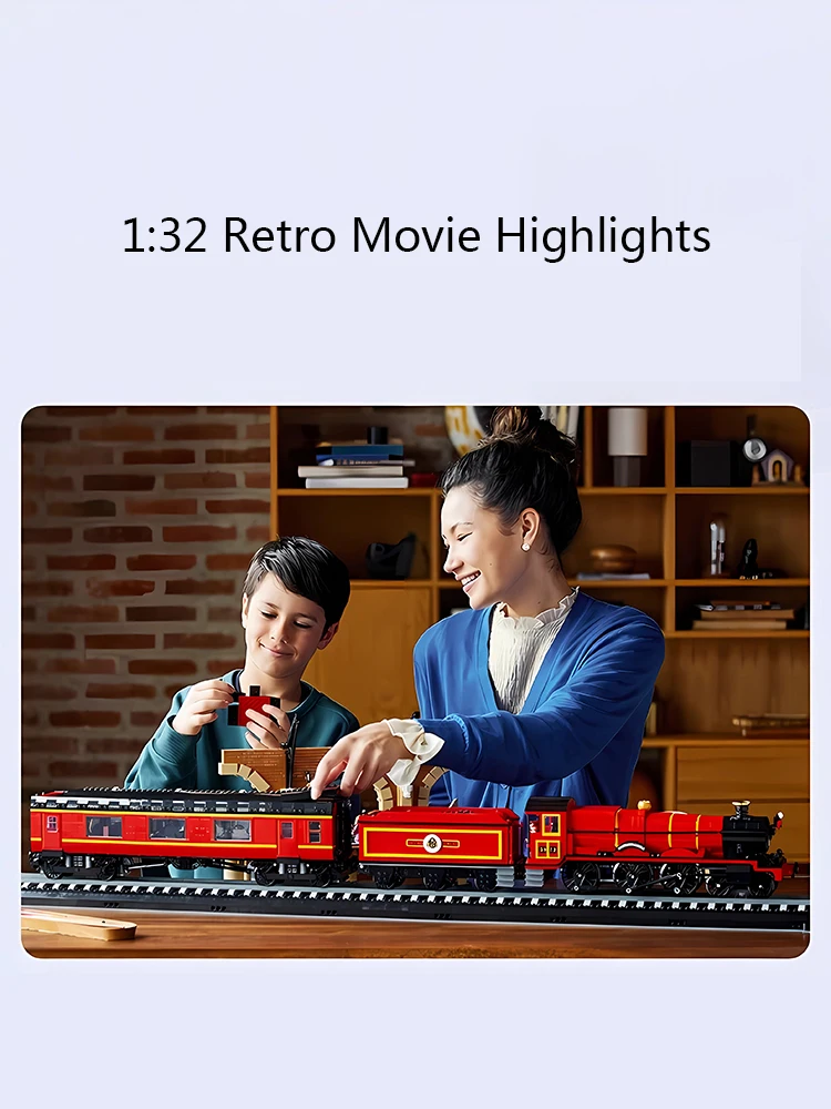 Chinese bouwstenen 5600 stuks rode express trein grote treinstation montage puzzel bouwstenen speelgoed model jongen cadeau