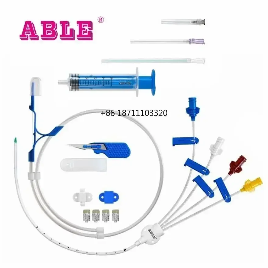 Medical central line equipment double lumen central venous catheter