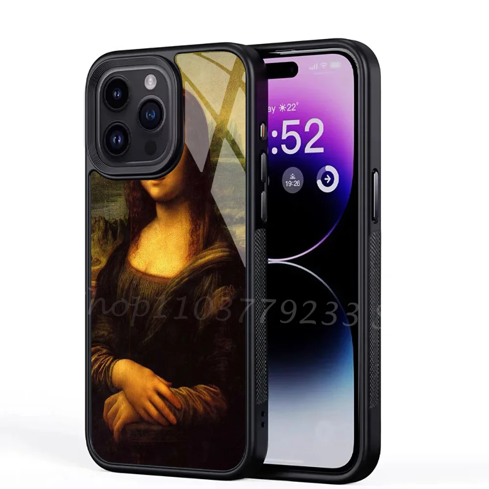 Mona Lisa Phone Case For IPhone 15 14 13 Pro Max 11 Mini Alex Mirror For Magsafe Wireless Charging Cover