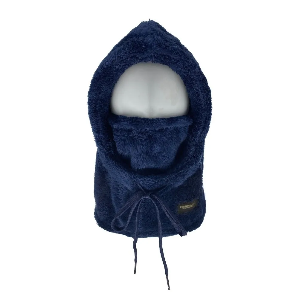 New Warm Integrated Scarf Mask Hat Windproof Polar Fleece Hooded Hat Coldproof Pullover Cap Outdoor Sports