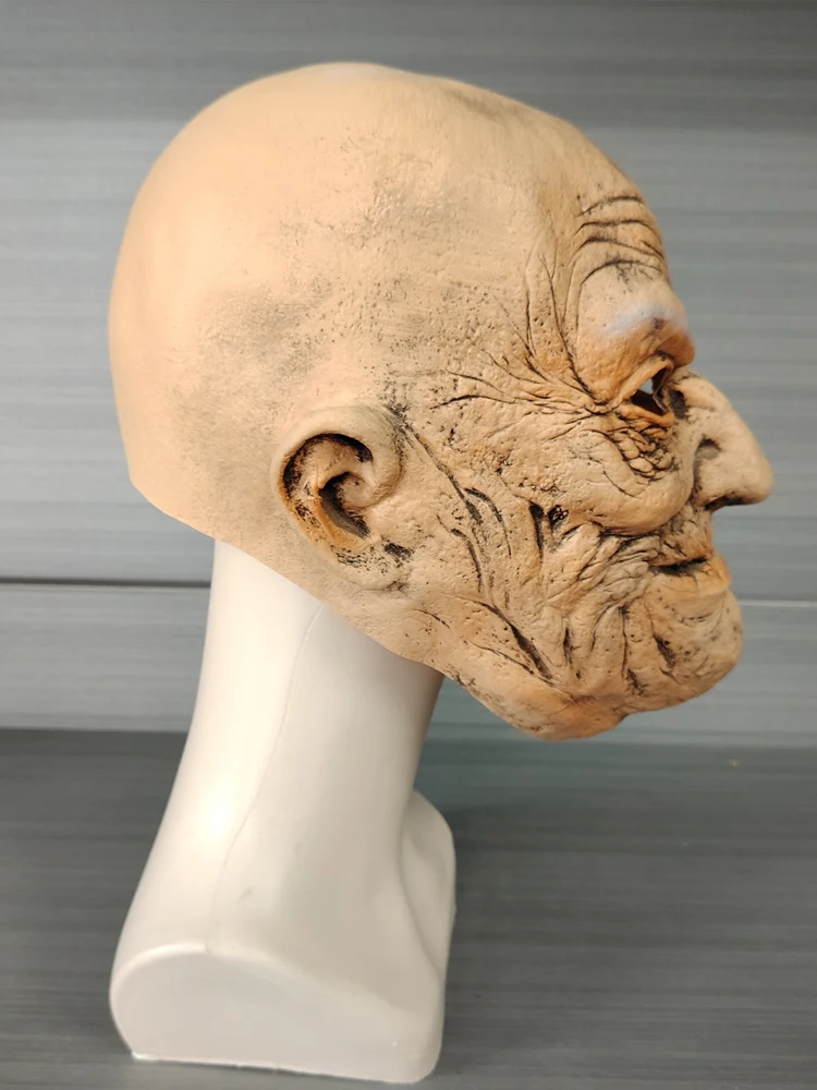 Puntelli per feste in maschera di Halloween Naso grande Maschera antirughe horror supersoft Copricapo per nonno vecchio Maschera in lattice realistico