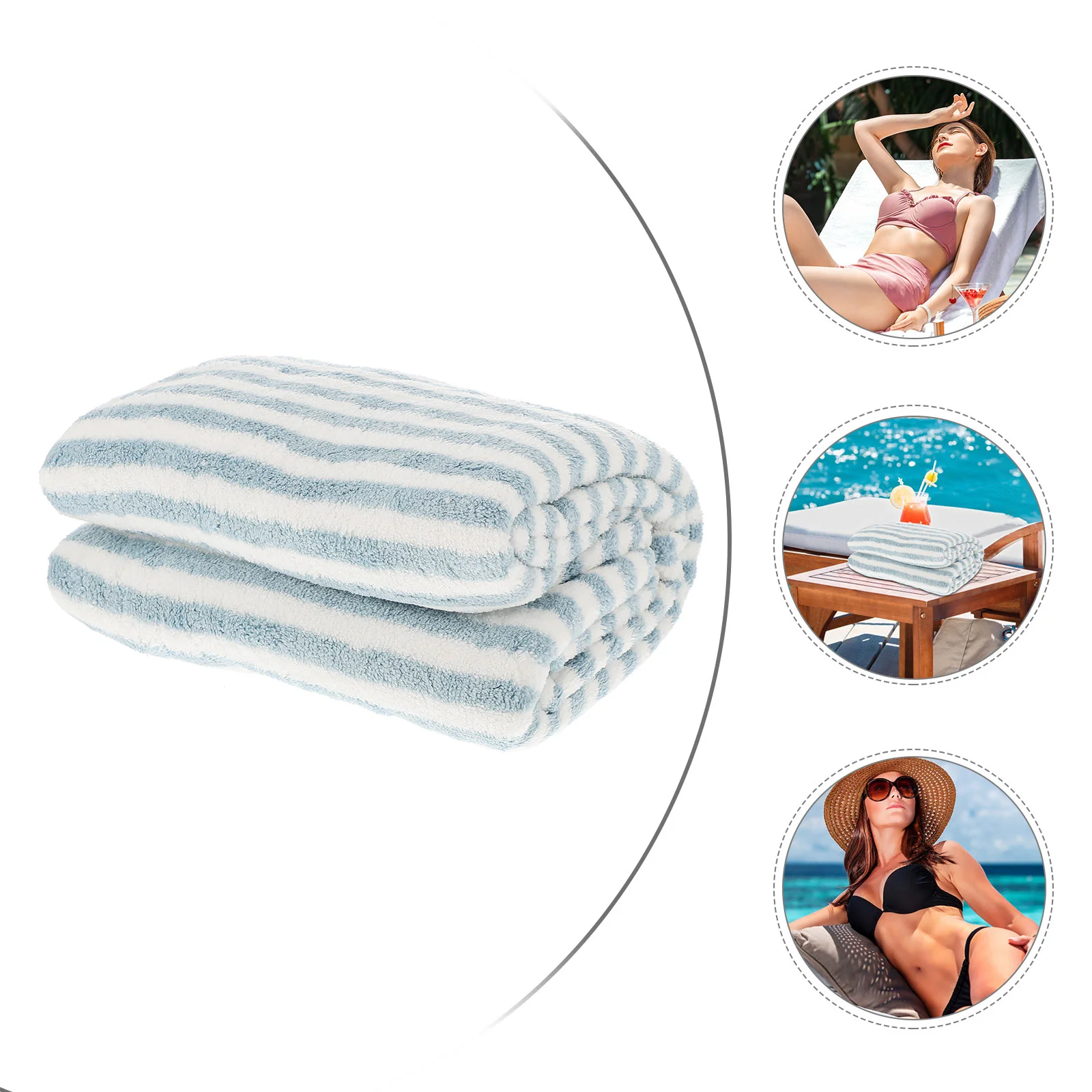 Bath Towel Autumn and Winter Fine Workmanship Adult Absorbent Stripe Charming Water Absorption Shower