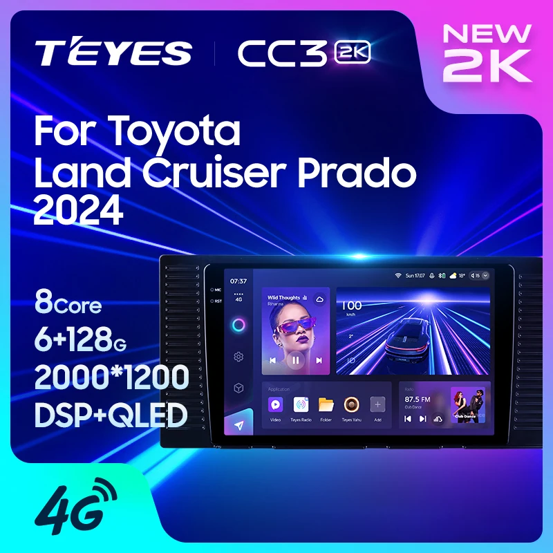 TEYES CC3 2K For Toyota Land Cruiser Prado J250 2024 Car Radio Multimedia Video Player Navigation stereo GPS Android 10 No 2din 2 din dvd