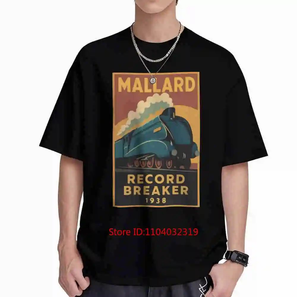 Mallard Steam Train Short Sleeve Tee 100% Cotton T-Shirt