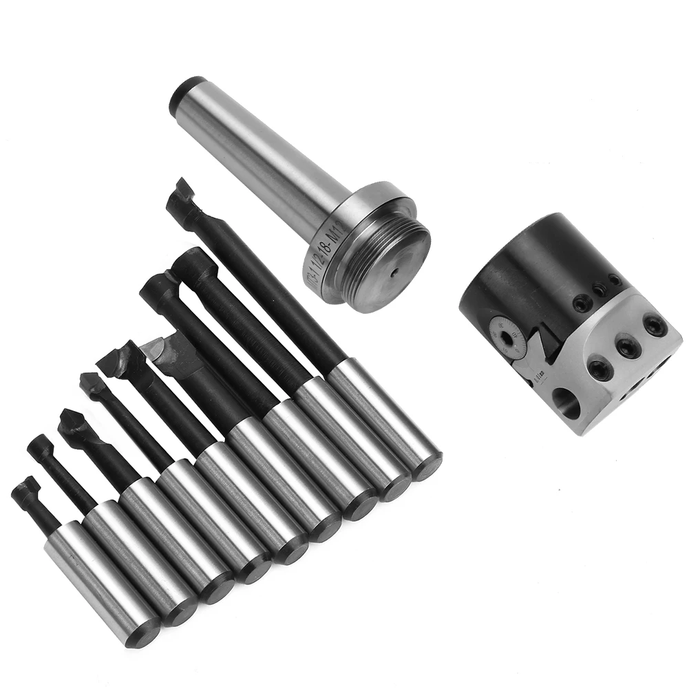 

High Hardness Carbon Steel F1 Boring Head 1-1/2-18UNF Tail Thread M12 MT3 Shank Tail Thread