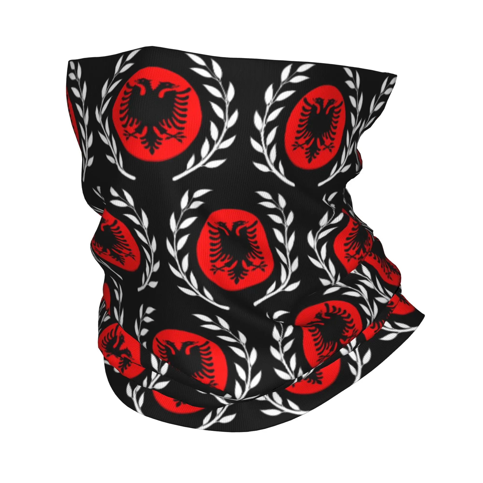 

Retro Albania Flag Albanian Eagle Bandana Neck Cover Printed Wrap Mask Scarf Multifunction Headband Outdoor Sports Unisex Adult