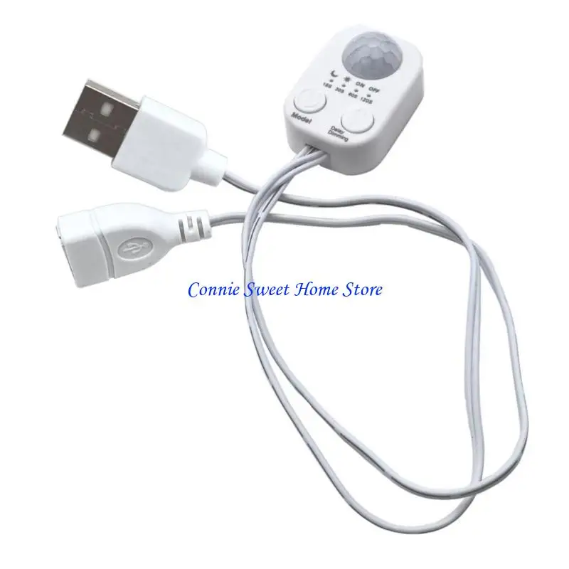 LXAF Motion Activated USB Switches For LED Strips with Sensors Adjustable Delay Time Brightness Control Wide