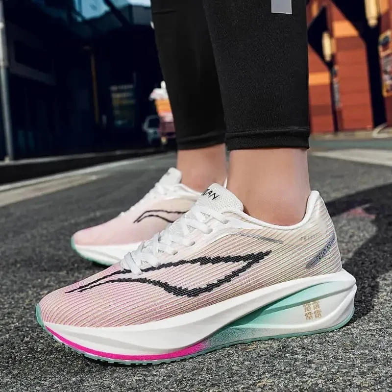 Women Lightweight Running Shoes Flexible Knit Upper Comfort Cushion Non Slip Durable Fitness Training Casual Couple sneakers