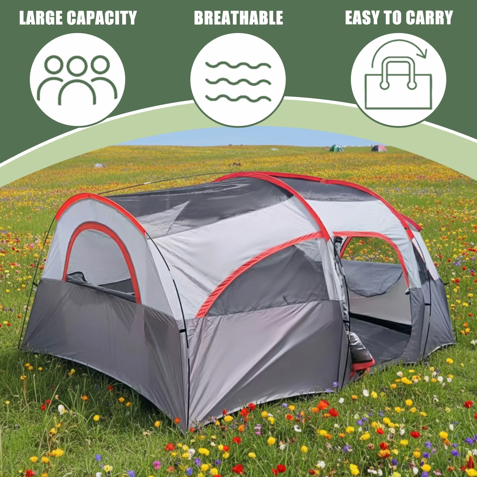 Namiot rodzinny dla 8 osób, id – Outdoor Camping Activities recenzja i cena