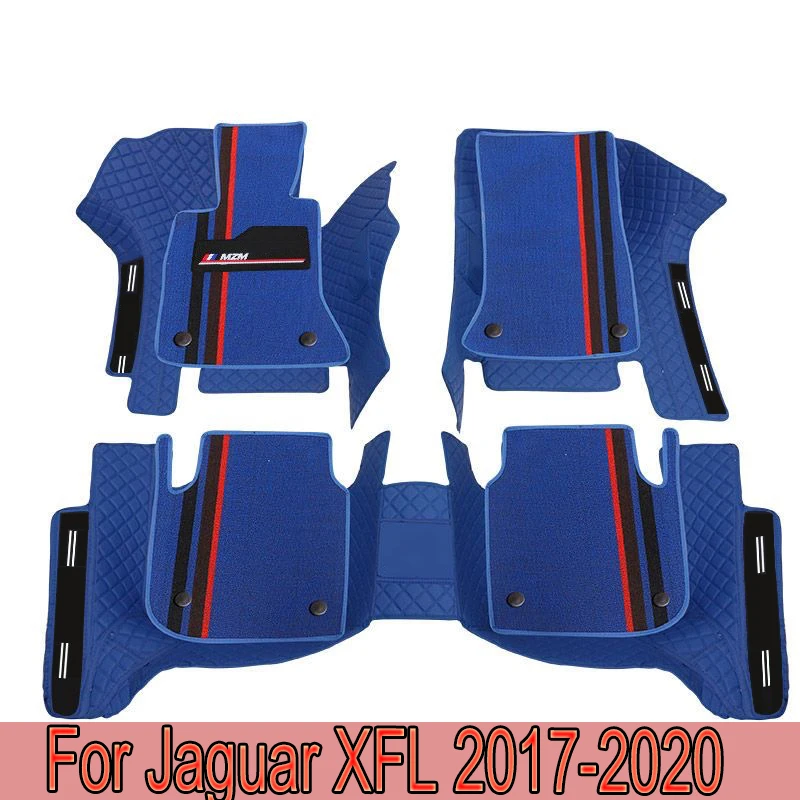 Car Floor Mats For Jaguar XFL 2020 2019 2017 Artificial Leather Carpets Custom Auto Styling Foot Pads Car Accessories Interior