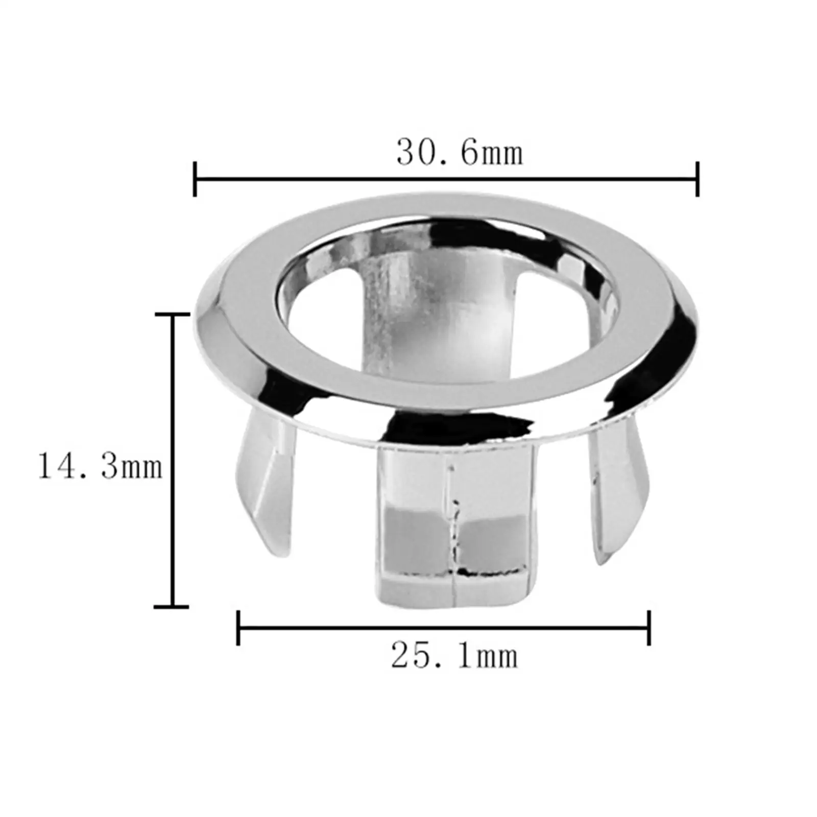 10Pcs Sink Overflow Ring Hole Cover Replacement Basin Sink Overflow Cap for Sink Basin