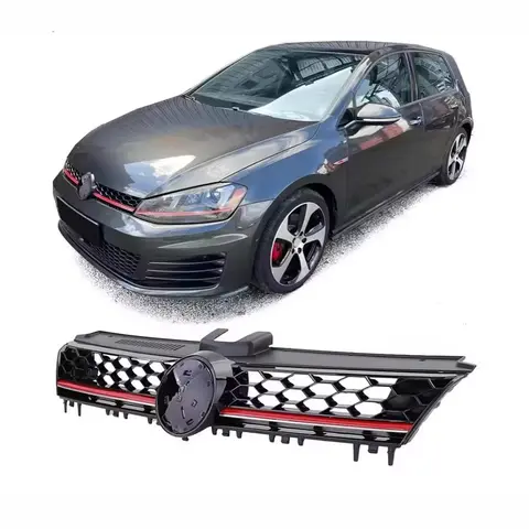 Car Exterior Styling ABS Honeycomb Front Center Grille For VW Golf 7 MK7 2014-2016