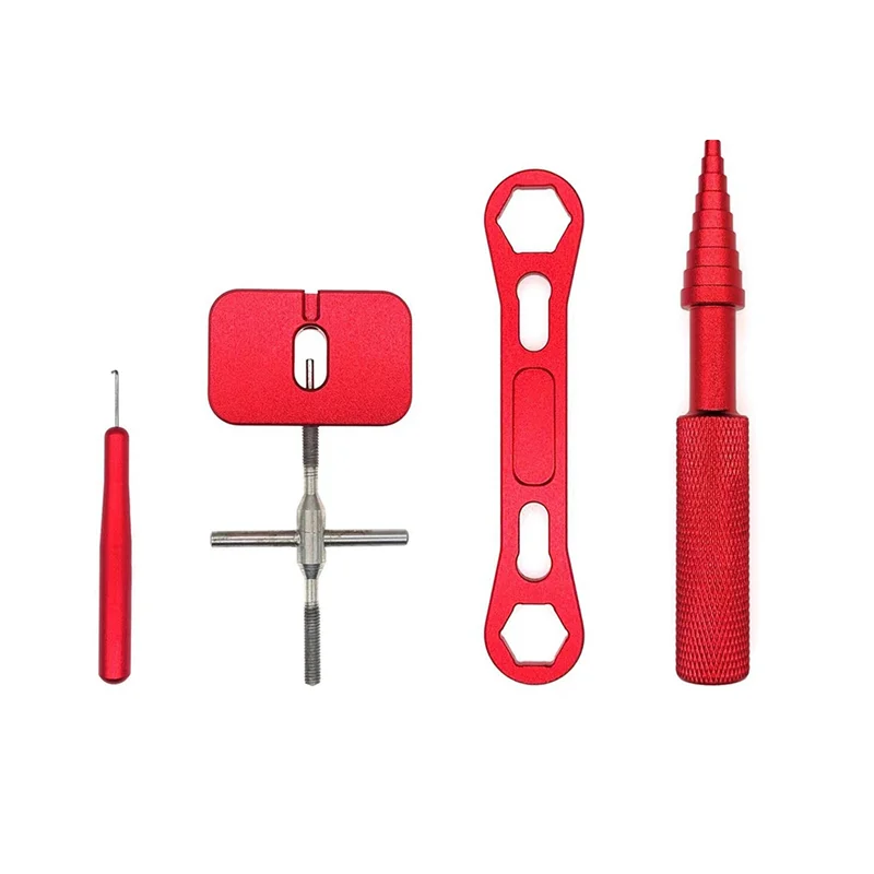 Reel Repair Tool Kit for Fishing Reel Removal Ball Bearing Maintenance Spool Disassembling Wrench Fishing Tools Red