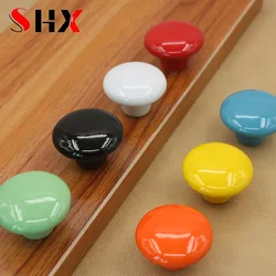 Candy Color Round Furniture Knobs Ceramic Drawer Knobs Cabinet Pulls Kitchen Handle Furniture Handle for Kids Room Hardware