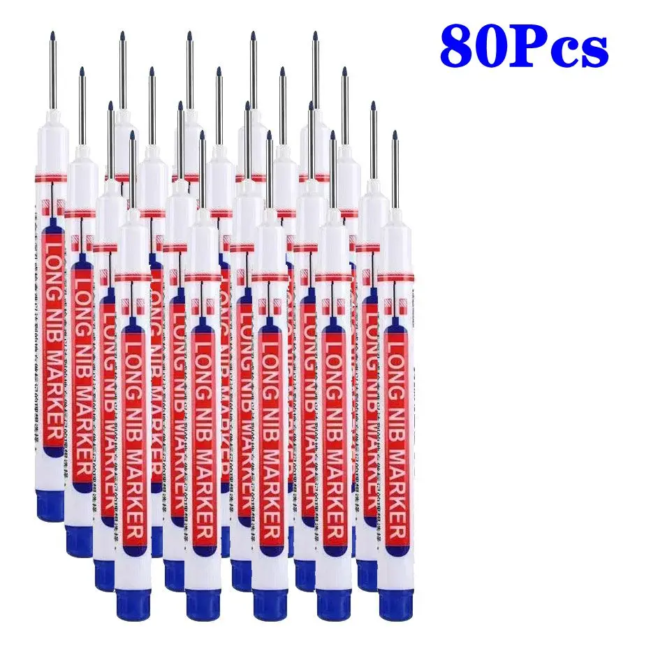 5-100 Stuks 20mm Diep Gat Lange Nib Hoofd Markers Voor Metalen Perforeren Pen Waterdichte Badkamer Houtbewerking Decoratie multifunctionele