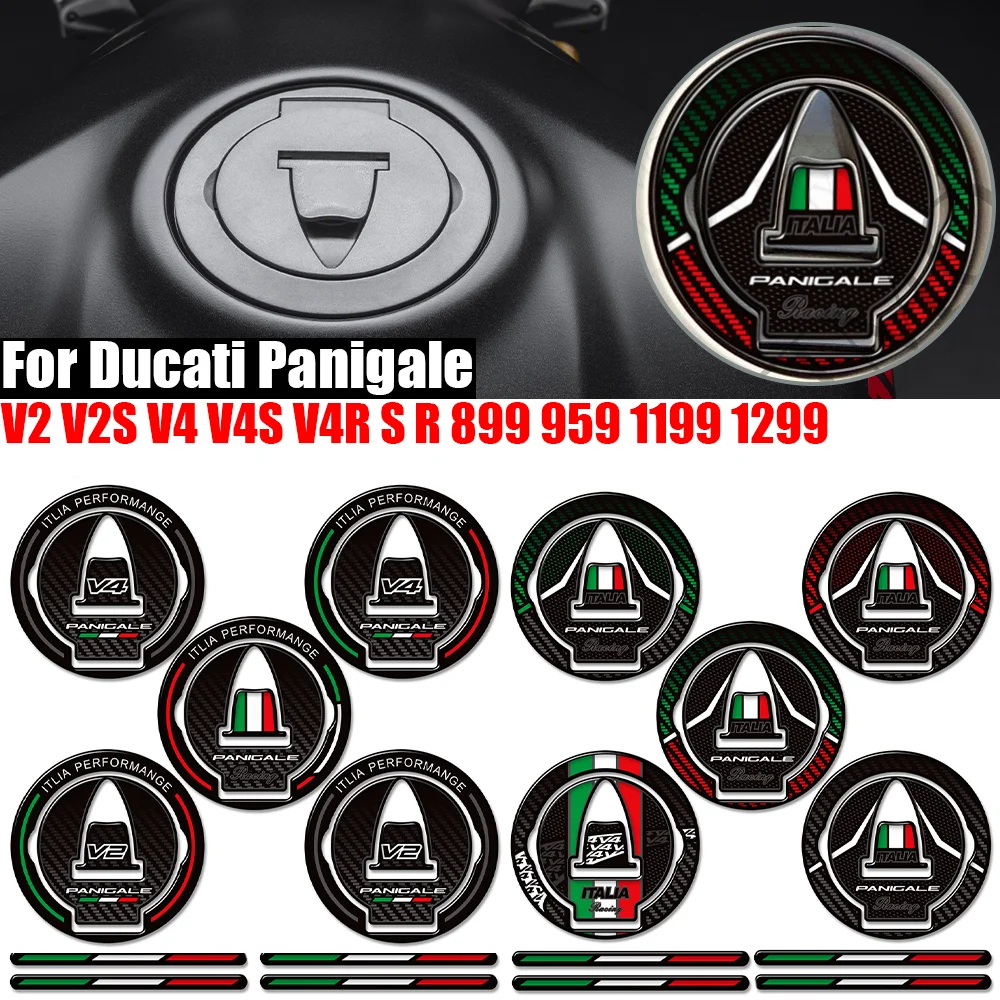 For Ducati Panigale V2 V2S V4 V4S V4R S R 899 959 1199 1299  Stickers Protector Tank Pad Gas Fuel Oil Cap Fairing Fender Decals