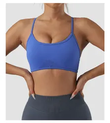 Sports Bra Seamless Spandex Woman Fitness Elastic Breathable Breast Enhancement Leisure Sports Underwear