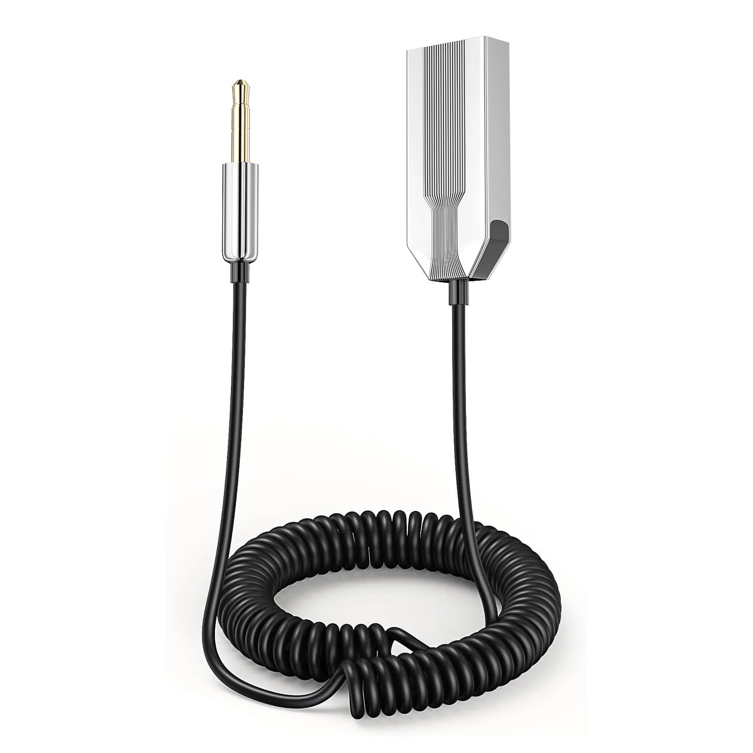 Bluetooth 5.3 to Aux Adapter for Car, USB to TRS 3.5mm Receiver - Adds Bluetooth to Car, Speaker, Home Stereo Audio for Han