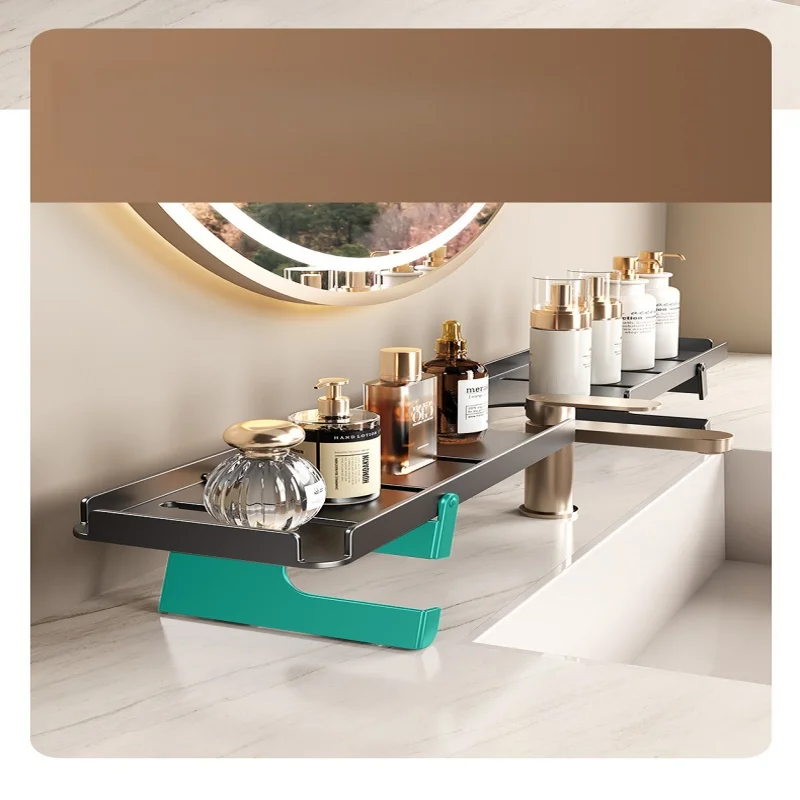 Drill free aluminum corner rack for bathroom Bathroom rack Bathroom storage rack Aluminum hanging rack Bathroom storage rack 5