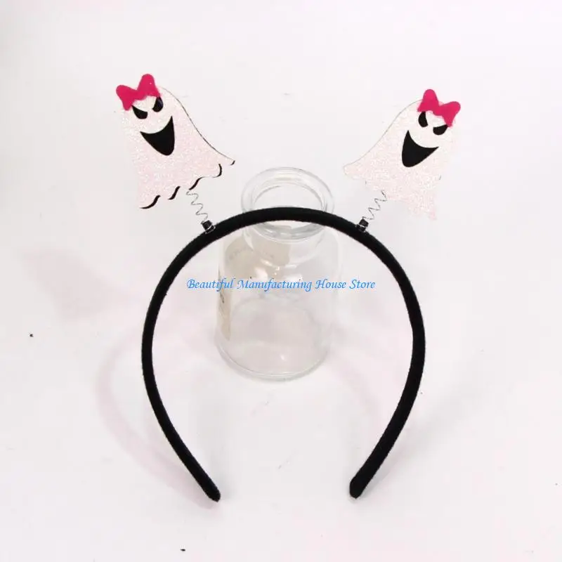 

E56A Halloween Party Hairband Feature Spooky Pumpkin Felidae Detail Fashionable Headdress For Adults Kids Accessories