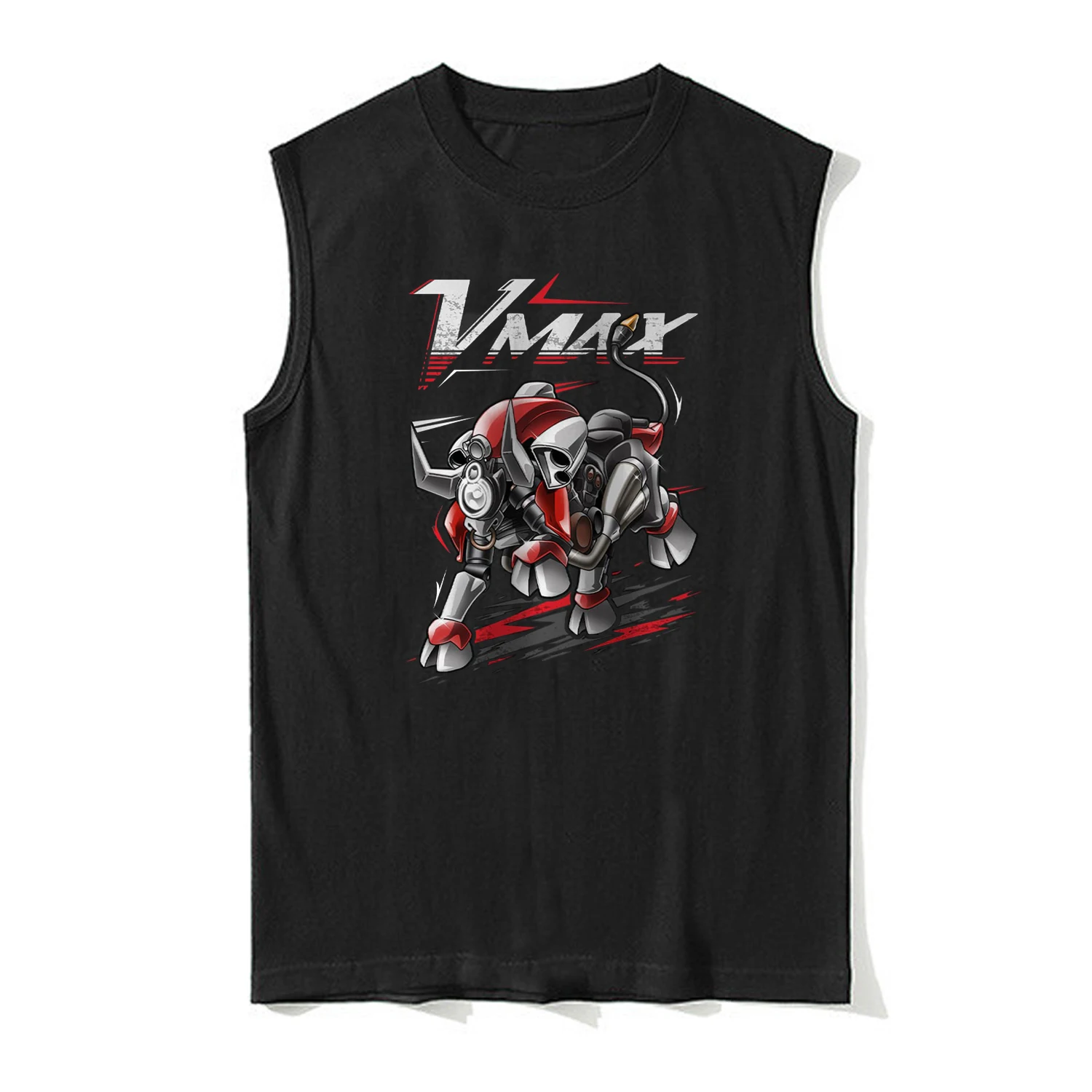 Classic Japanese Motorcycle Vmax Bull Inspired Tank Top New 100% Cotton O-Neck Summer Casual Mens Vest Sleeveless Tee Shirt