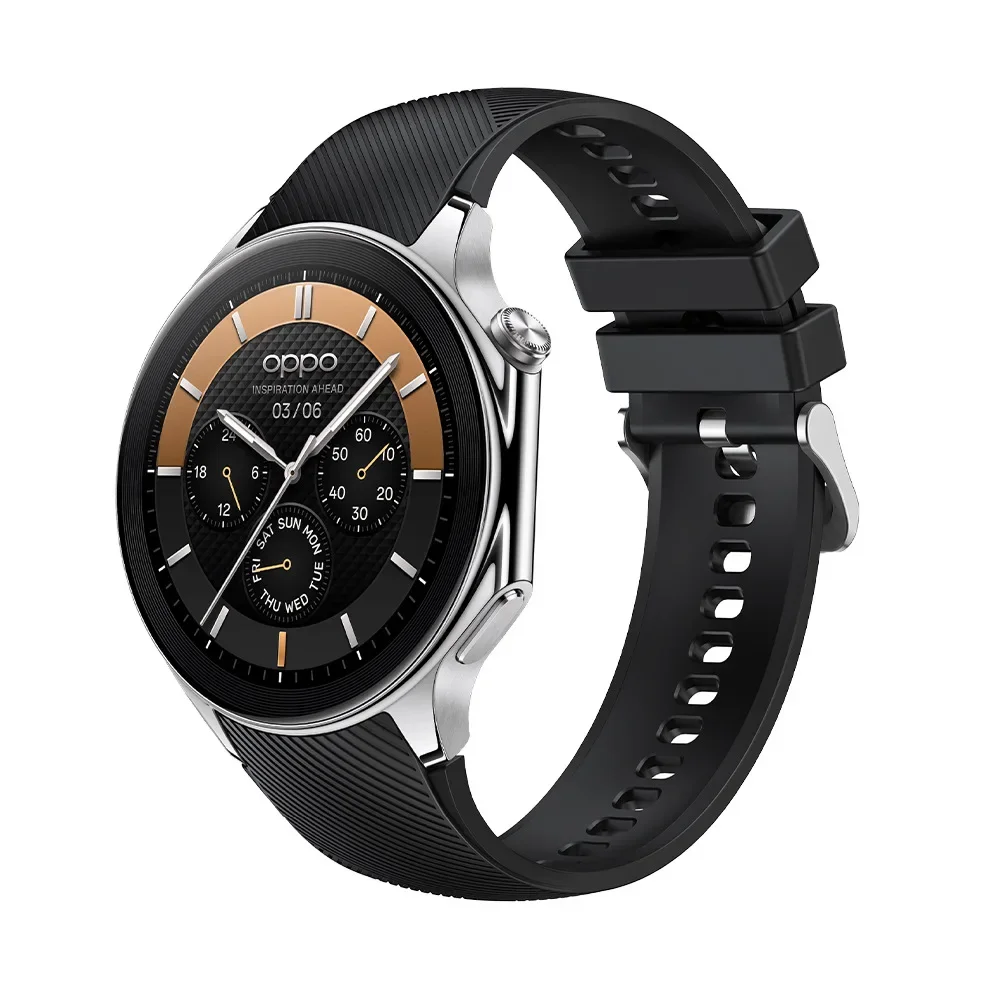 Silicone Strap Suitable for OPPO Watch X , NO Gaps Circular interface Replacement Watch for OPPO X Smartwatch