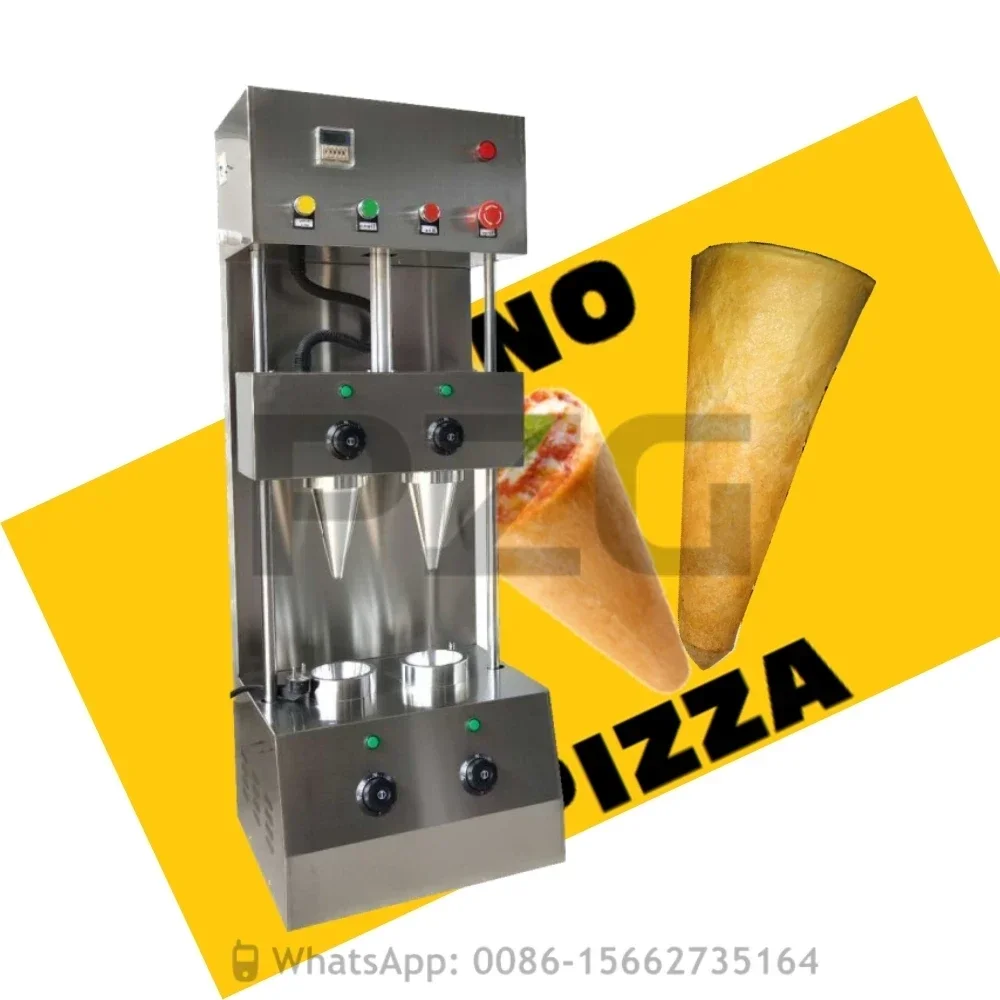 Street Food 2 Moulds Machine Pizza Cone Maker Automatic Cone Pizza Machine Snack Machine Conical Pizza Cone Making