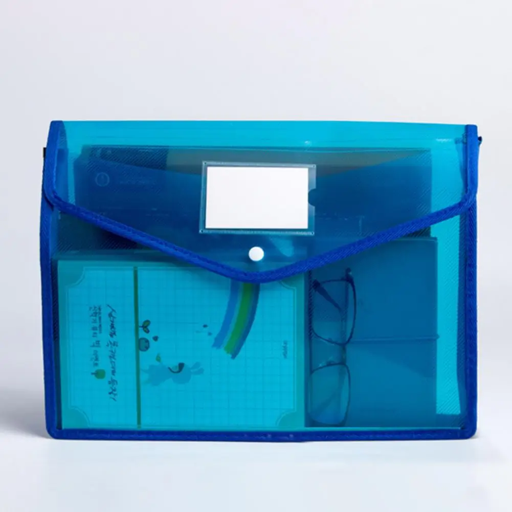 โฟลเดอร์แฟ้มโปร่งใสกันน้ําโปร่งใสขยายแฟ้มโฟลเดอร์พร้อมฝาปิดสําหรับสํานักงานธุรกิจโรงเรียนเอกสารขนาด A4/b5