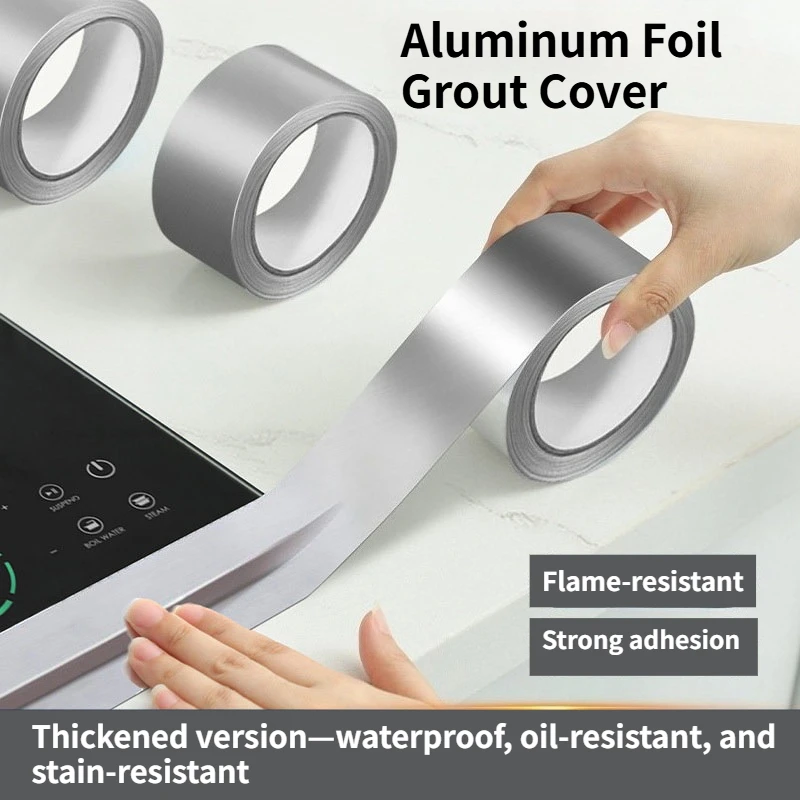 Aluminum Foil Fiberglass Tape High Temperature Resistant Heat Insulation Fireproof Self‑Adhesive Duct Repair Sealing Tape
