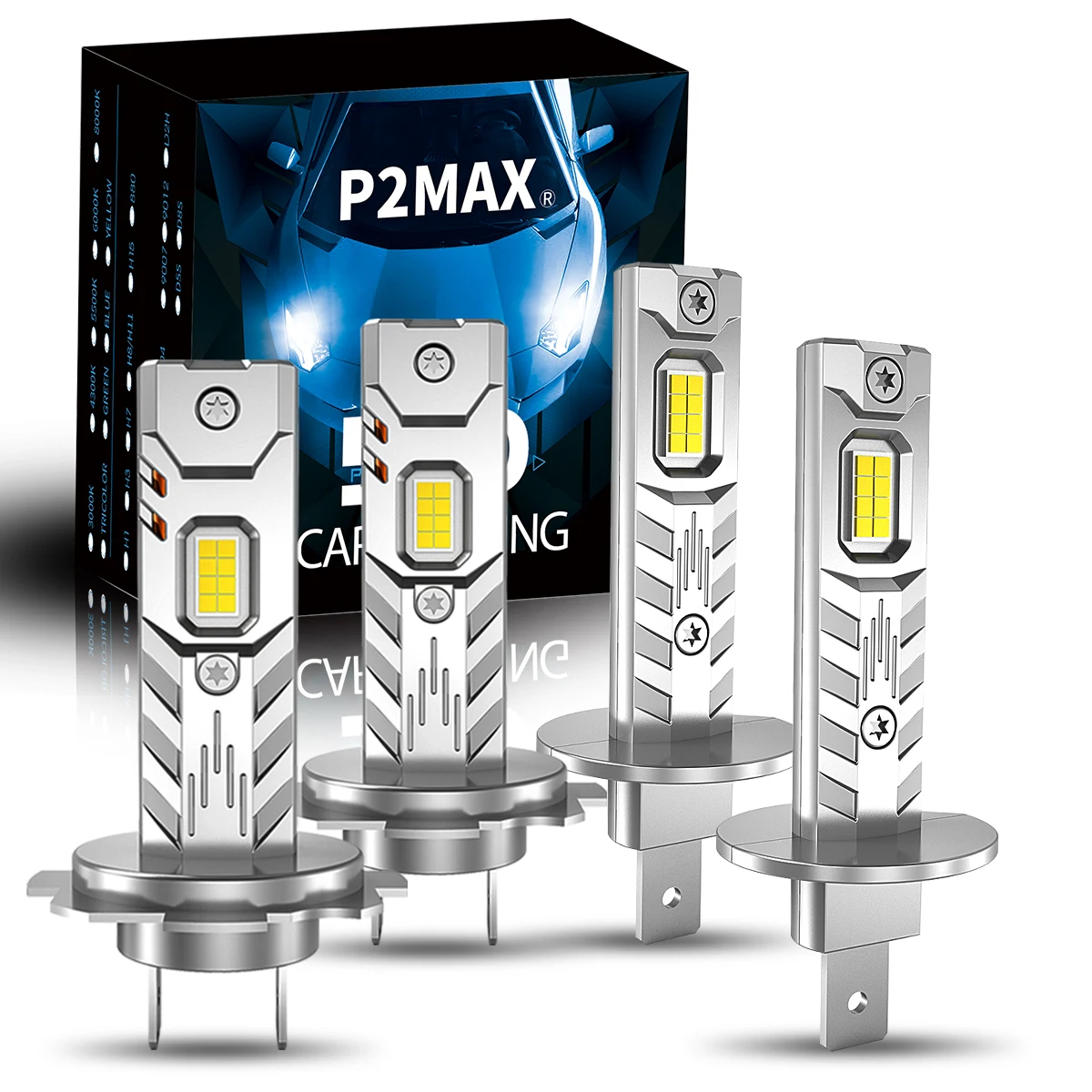 4PCS H7 H1 LED Headlight High/Low Beam Light Bulbs Set 6000K White 20000LM 1:1 Halogen Size Plug and Play for Car Headlamp Light