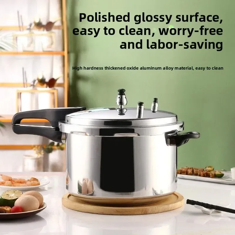 

Aluminum Alloy Pressure Cooker Cookware Kitchen 3/4/5L Large Capacity Gas Stove Fast Cooking Foods Camping Supplies Equipment