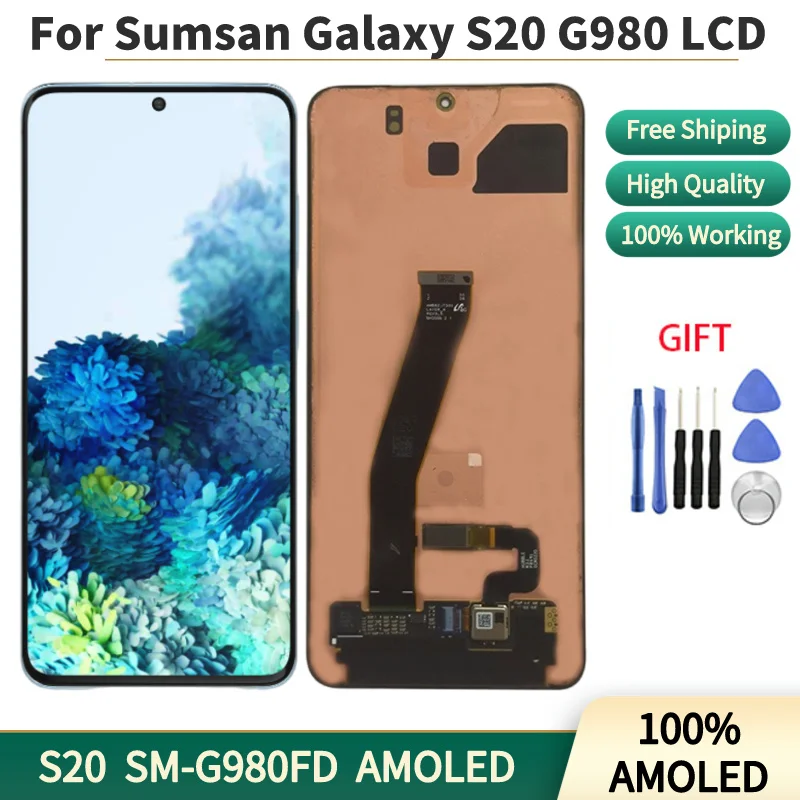 

Super AMOLED LCD touch screen for Samsung Galaxy S20 g980 g9800f, repair parts