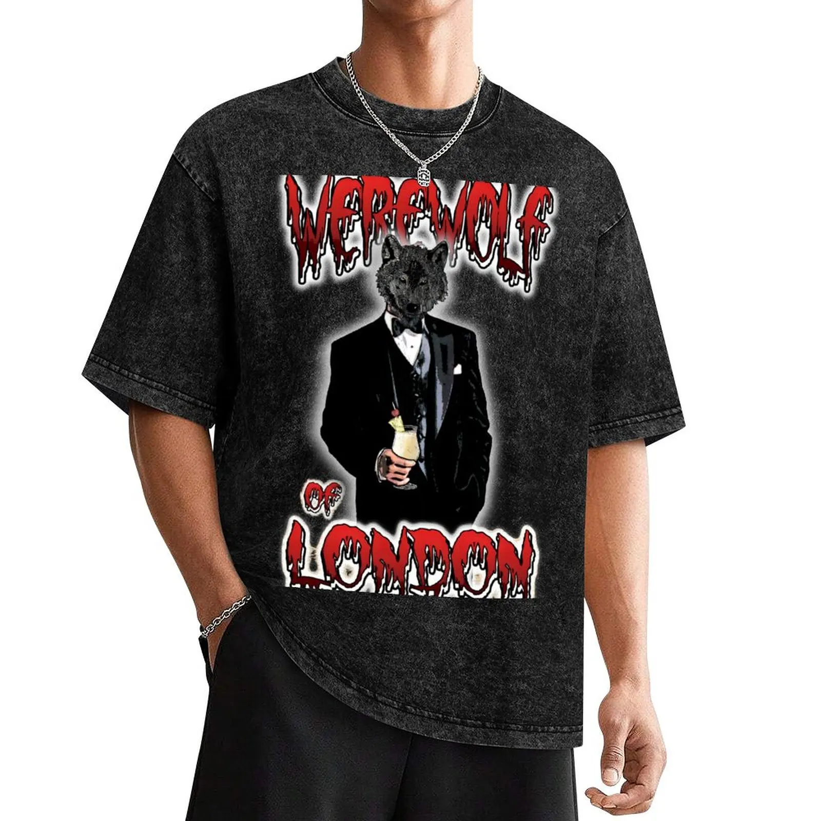 

Werewolf of London T-Shirt plus size tops cotton graphic tees mens cotton t shirts