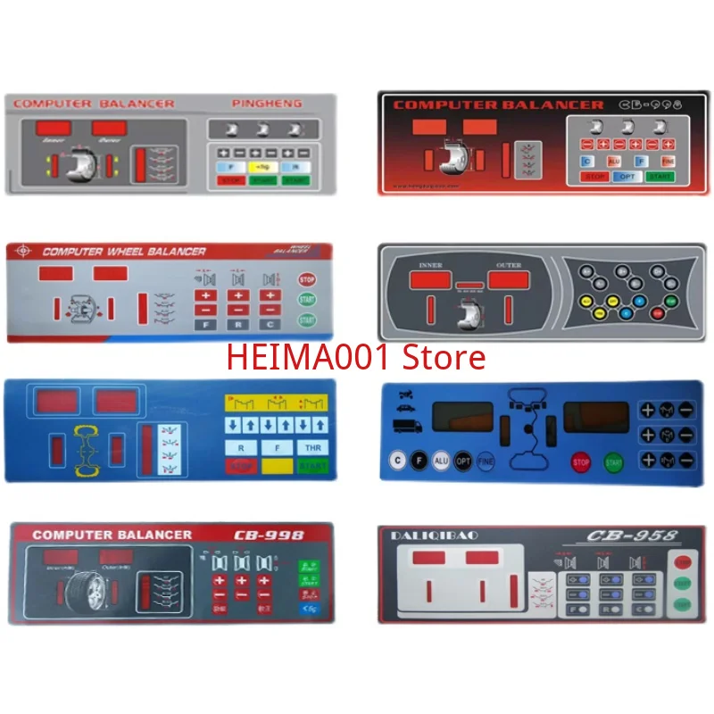 Various Types of Tyre Balancing Machine Press Key Board Balance Meter Touch Switch Control Panel Display Screen