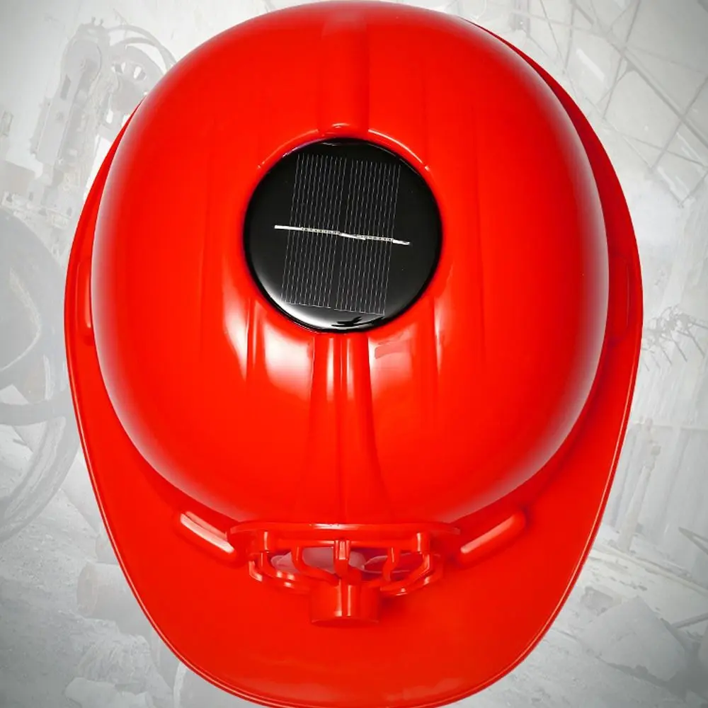 

Adjustable Solar Power Fan Helmet Ventilation ABS Plastic Protective Cap Sunscreen with Cooling Fan Safety Hard Hat