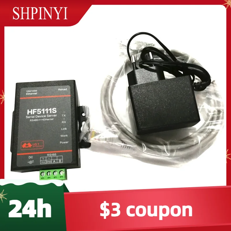 Hf5111s Small Size Rj45 Rs458 To Ethernet Free Rtos Port Transmission Converter Server