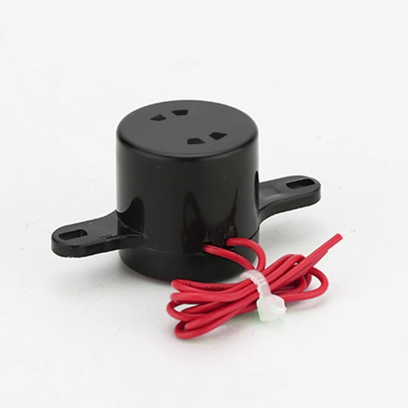 220V Continuous Alarm Electronic Buzzer Alarm for Home, School, Hospital Black Rainproof & Dustproof