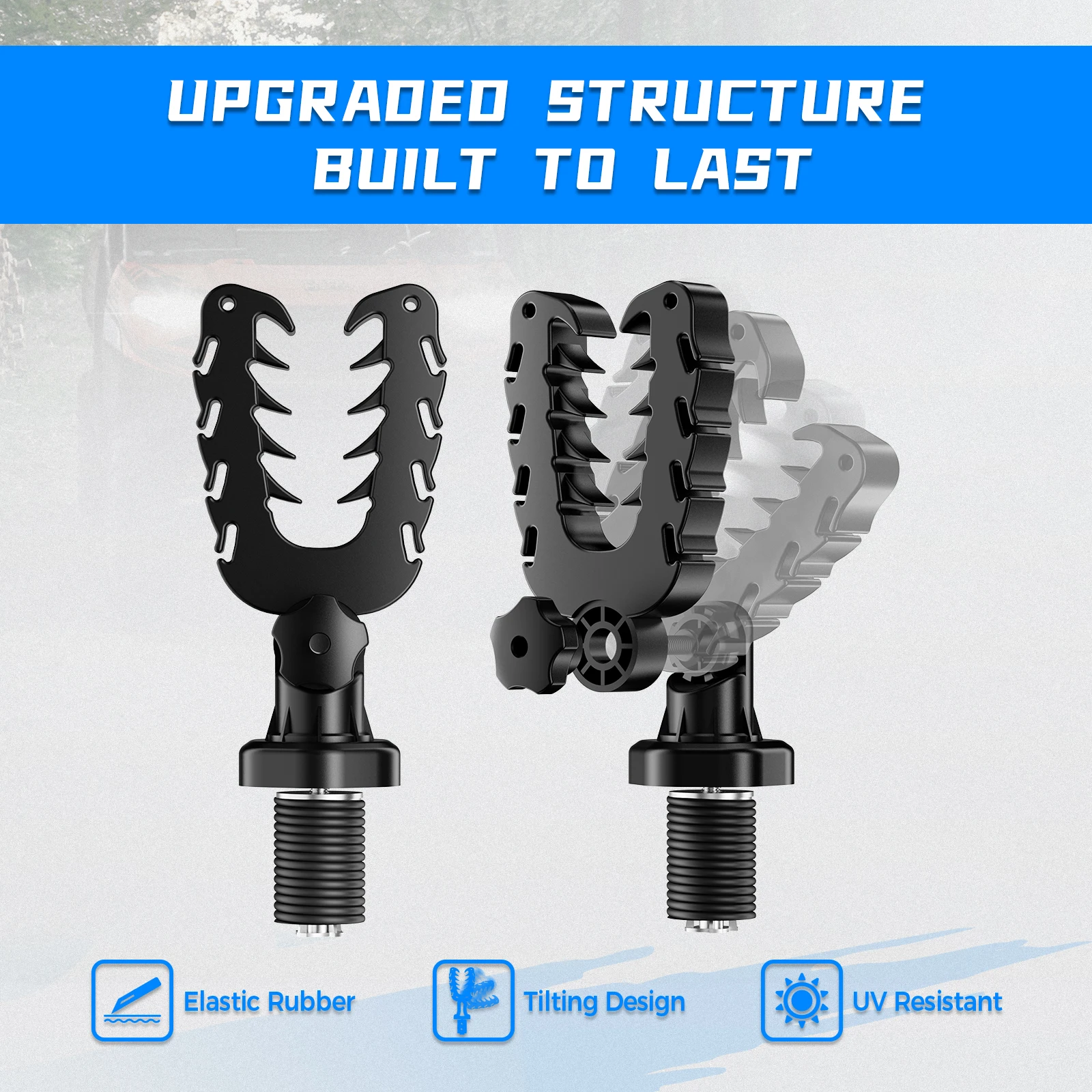 UTV-Support d'arc T1 pour guidon unique, baume intégré T1 RL, ancres vers le bas compatibles avec ycin is Ranger, prise de vue générale, V-Grip