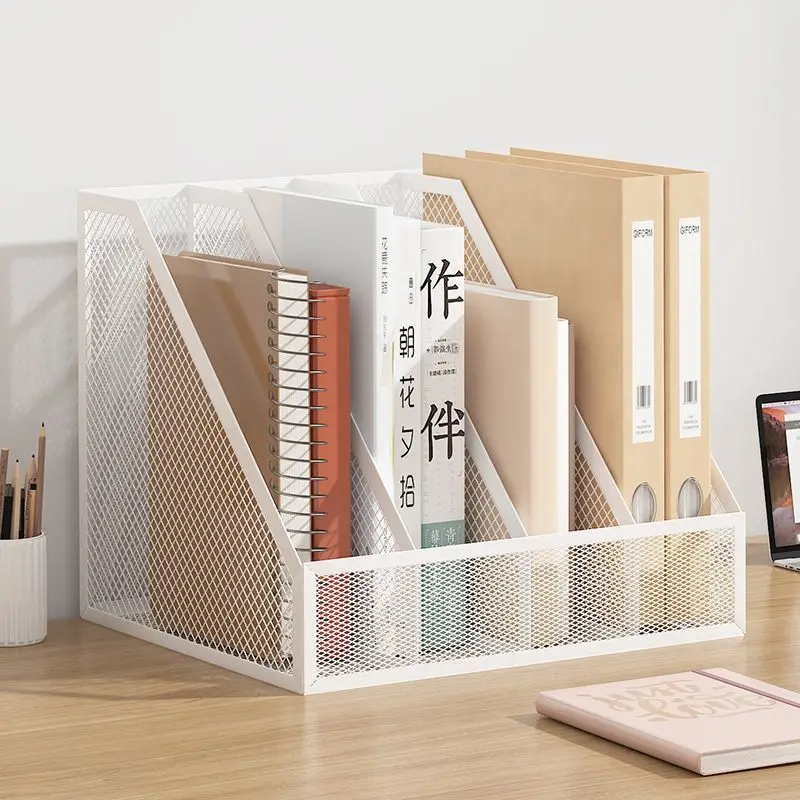 2026 Thickened File Rack Ins Wind Table File Frame Bookshelf Book Stand Desktop Storage Box Data Column Learning and Reading