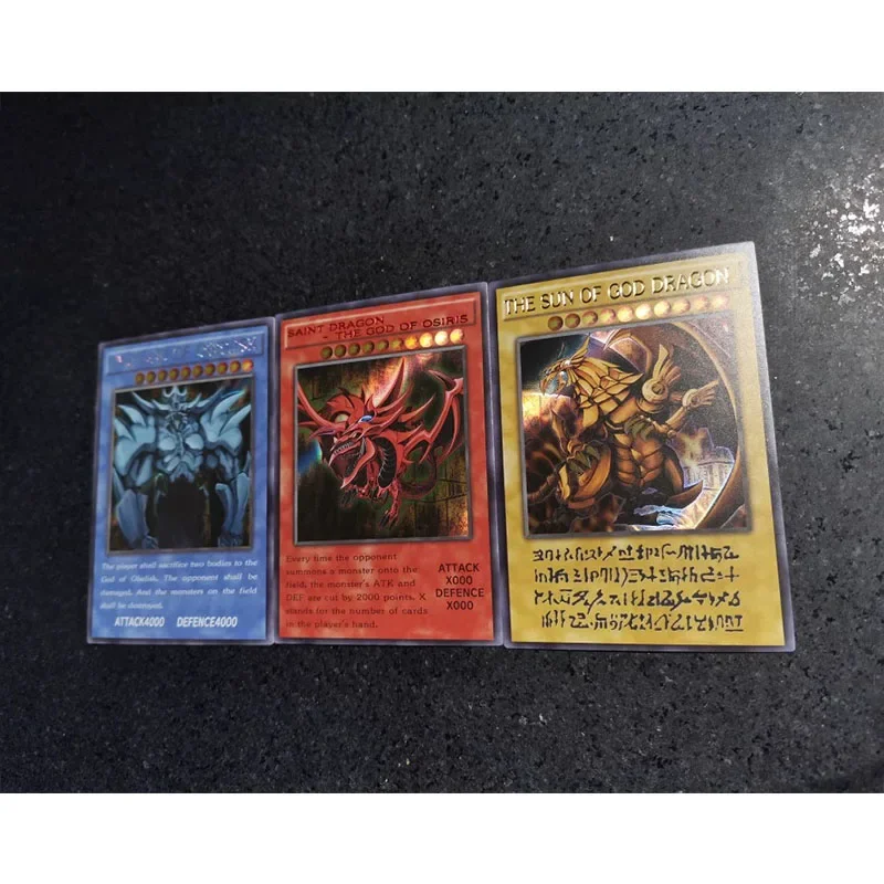 Anime ACG Card Yu-Gi-Oh Egyptian God Collectible Card Toys For Boys Game Battle Card Christmas Birthday Present