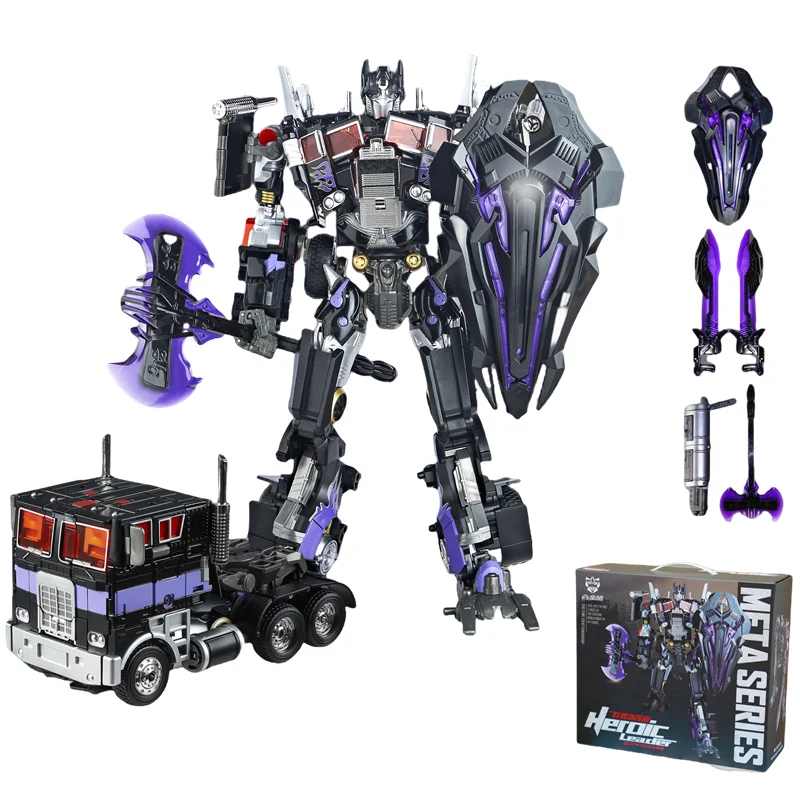 Nueva transformación M-01 Commander versión oscura Golden Optimus Prime figura de acción modelo aleación Robot coche juguetes regalo de cumpleaños