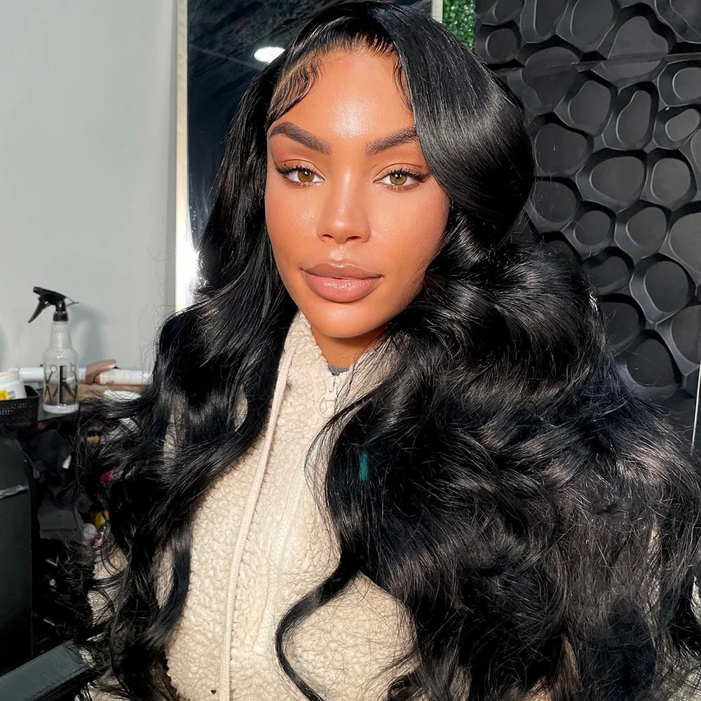 

40 Inch 200% Density Body Wave Wigs For Women Human Hair Pre Plucked Pre Cut 13x4 Lace Front Wigs