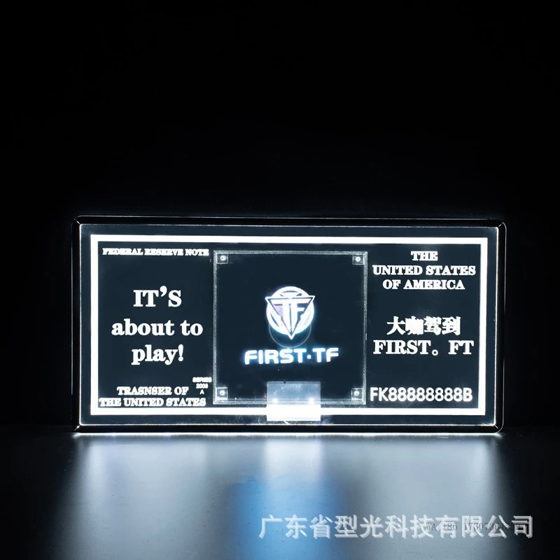 LEDLuminous hand-held sign for high-spending toast groups with illuminated lettersKTVWholesale acrylic atmosphere props for bars