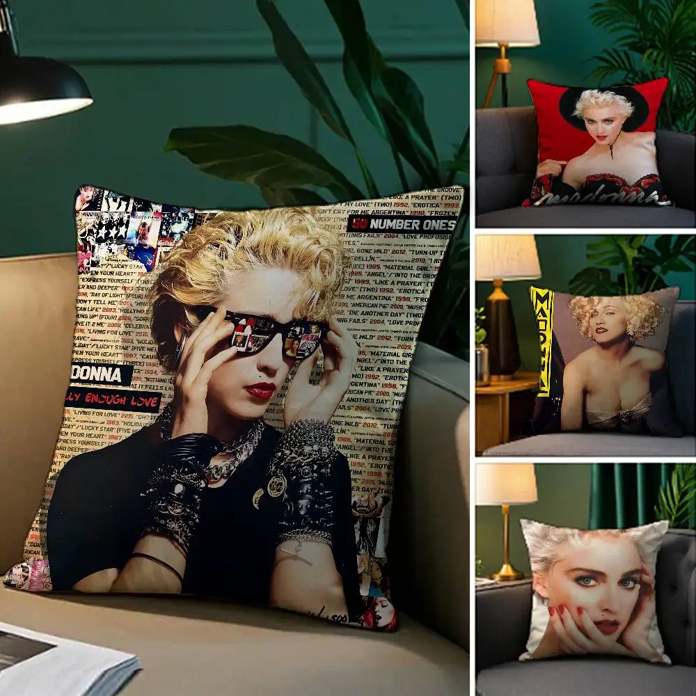 Singer M-Madonna-MT Music Like a Virgin Pillow Case Comfort Sofa Bed Silky elegant Invisible zipper Decorative cushion cover