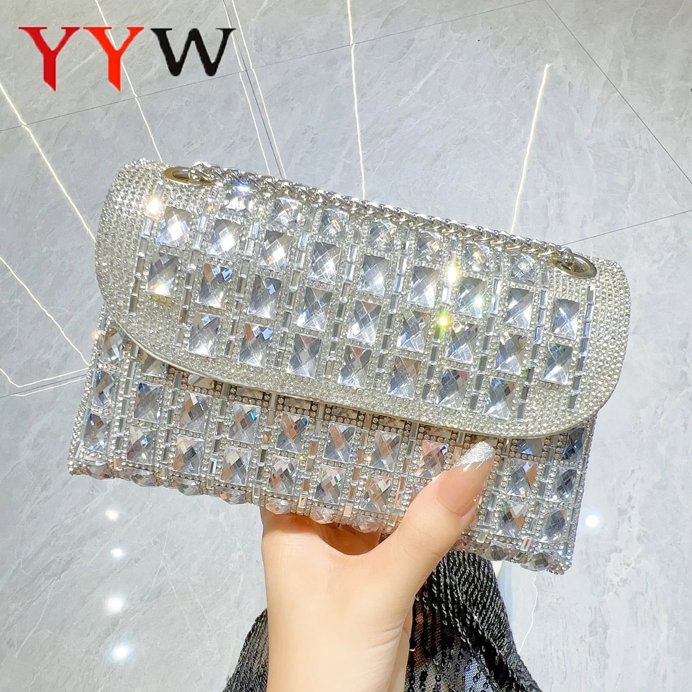 

Free shipping!!!Glass Rhinestone & PU Leather Easy Matching Clutch BagJewelry 2014 Fashion more colors for choice PC