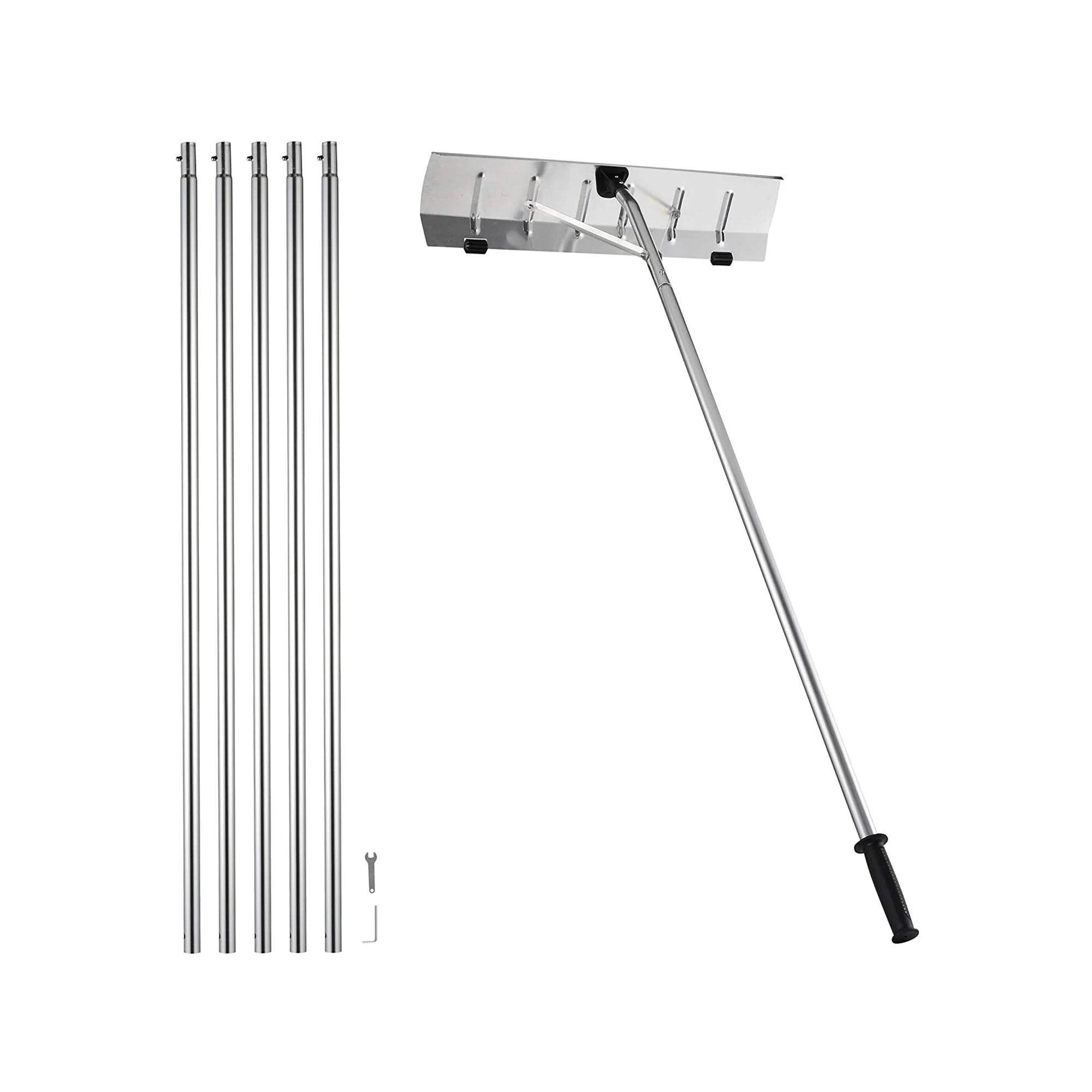 เครื่องมือกำจัดหิมะน้ำหนักเบา ที่โกยหิมะ ที่ขูดหิมะบนหลังคา พร้อมด้ามจับปรับความยาวได้