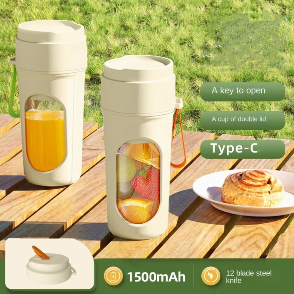 

Portable 450ML Juice Extractor Rechargeable Multifunctional Mini Blender 12 Blades Electric Juice Mixing Machine Outdoor