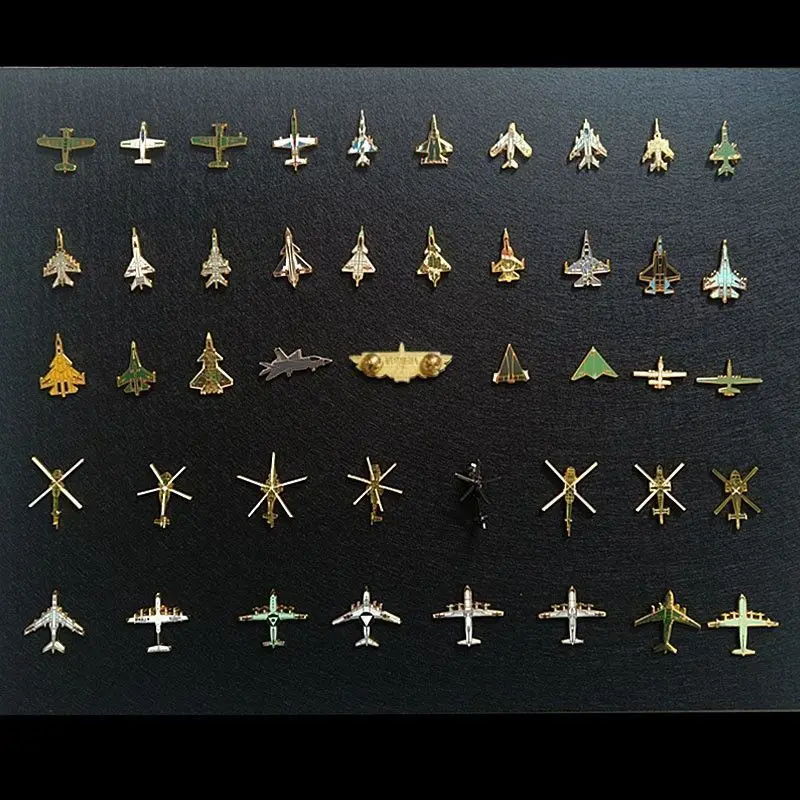 Chinese fighter large set of badges flat enamel badge gift box