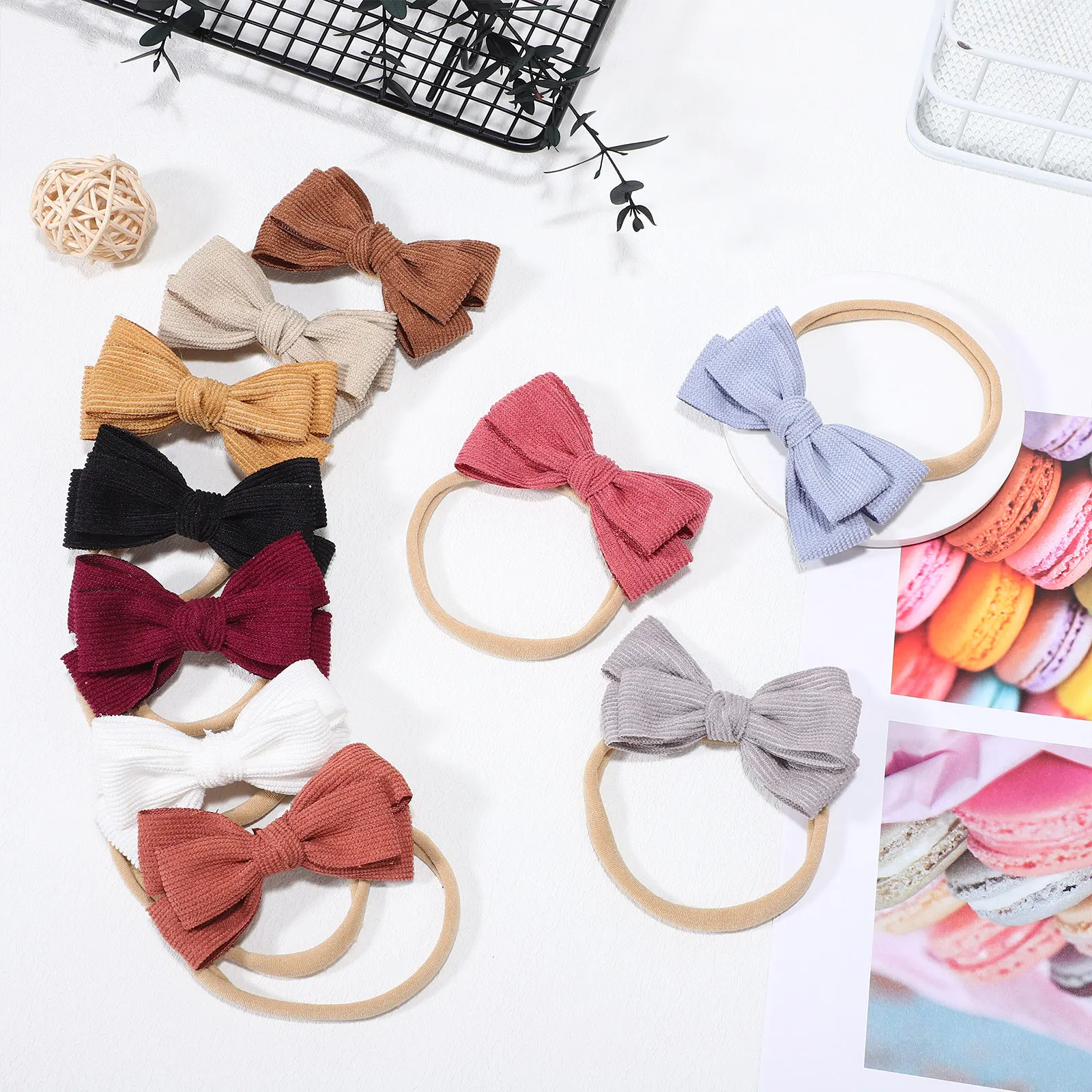 

10Pcs Butterfly Bow Headbands Baby Girl Headwrap Soft Nylon Elastic Hair Accessories for Newborn Infant Toddler