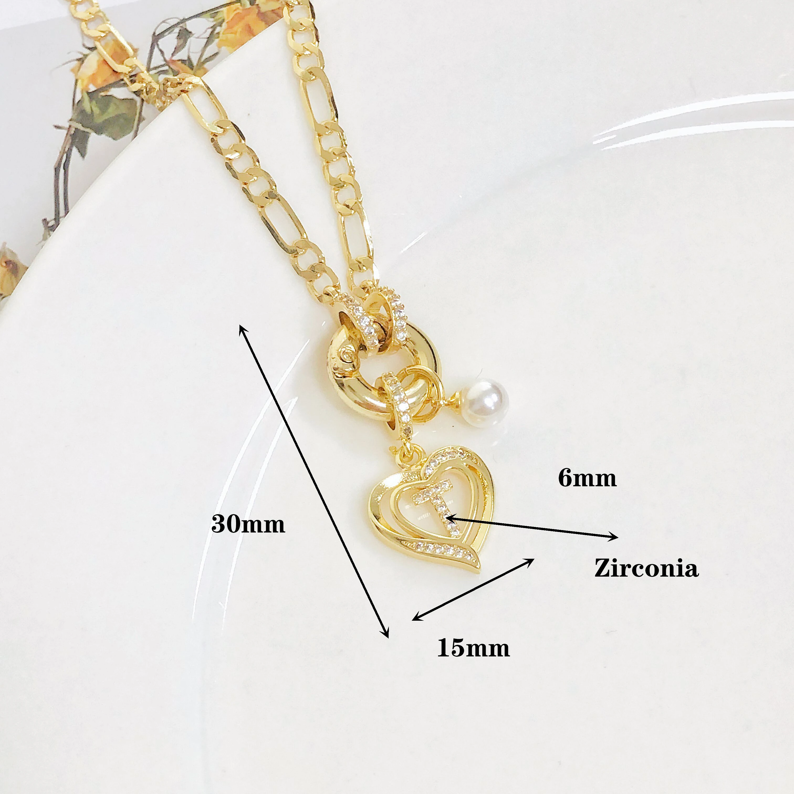 جديد وصول مطلية بالذهب زركونيا 26 الحروف الأولية A-Z مكتنزة سلسلة قلادة للنساء فتاة حفل زفاف اسم الأبجدية مجوهرات #5